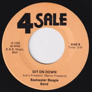Backwater Boogie Band Git On Down Ultra Rare Modern Soul Northern Soul Boogie 45