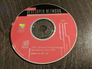 Ultra Rare: Microsoft Windows 95 Codename Chicago Msdn International Beta Cd