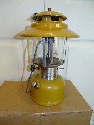 COLEMAN 228H Lantern Mustard Yellow 12/73 Box Gold Bond Camping Rare Vintage 4