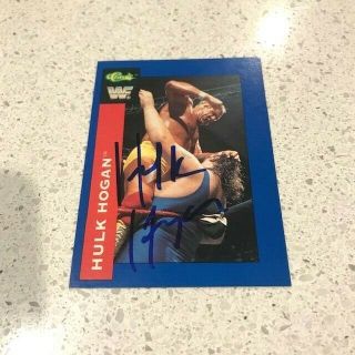 Hulk Hogan Signed Autographed Rare 1991 Wwf Classic Card D
