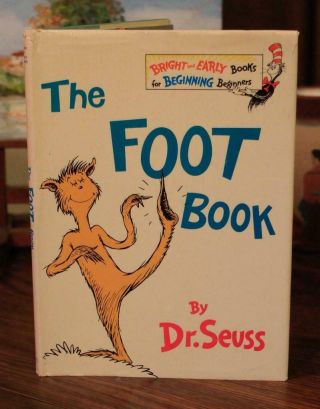 Dr.  Seuss The Foot Book 1968 1st Ed W/ Vg,  Dj Rare Suess Childrens Highspot