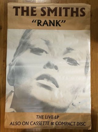 The Smiths Rank Huge Promo Poster 1987 60 " X 40 " Rare Morrissey Marr