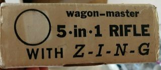 1950 ' s Wagon Train 5 in One Rifle Cap Gun w/ Box & Instructions Rare 4