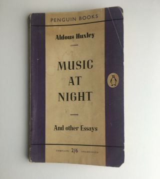 Aldous Huxley Music At Night Rare Book