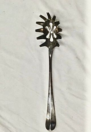 Antique Vintage International Silver Co.  10 " Slotted Pasta Serving Spoon