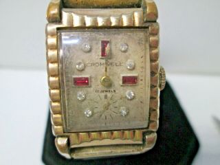 Vintage Cromwell 10k Gold Plated Non - Running Watch 17 Jewels