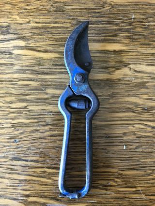 Vintage Hand Pruners Garden Tools.  Blue Clippers.  9” Heavy Duty Essex Made Usa