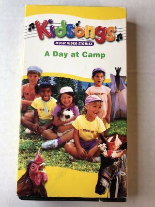 Kidsongs Music Video Stories A Day At Camp Vintage Vhs Rare Cover
