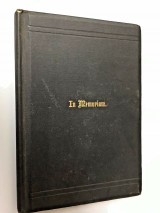 Antique Memorial Book,  In Memoriam To Rev.  Orlando Burdette Stone Of Illinois,