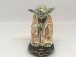 Limoges - Peint Main - Rochard - Trinket Box - Yoda Jedi Master From Star Wars - Rare