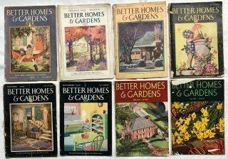 8 Vintage Better Homes And Gardens Magazines 1928 1929 1930 35 36 Antique