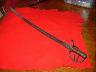 Very Rare Antique Civil War Confederate Cavalry Saber Sword
