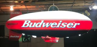 RARE HUGE BUDWEISER BLIMP Pool Table Light Lighted Bar Beer Sign BUD 2