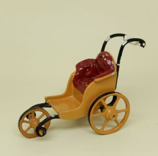 Vintage Hantel Baby Carriage Nursery Toy Dollhouse Miniature 1:12