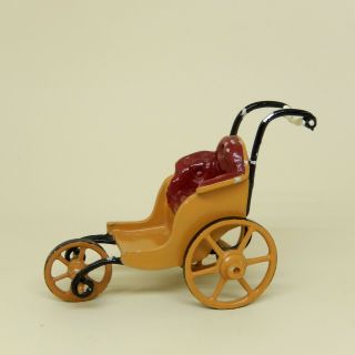 Vintage Hantel Baby Carriage Nursery Toy Dollhouse Miniature 1:12 3