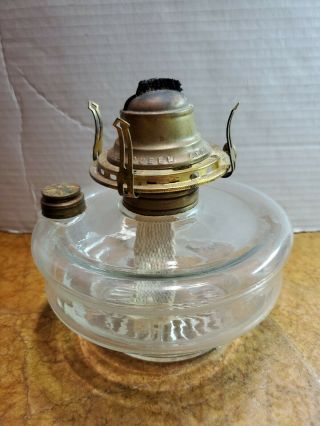Antique Scovill No 2 Brass Queen Anne Kerosene Oil Lamp Burner W Wick (b 187)