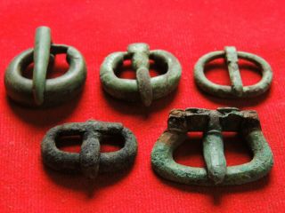 Ancient bronze Roman buckles 2nd - 4th century 3