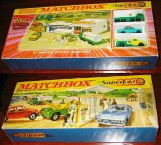 1970 Lesney Matchbox Moko Garage Bp Gift Set - Read - Storage Find - Very Rare