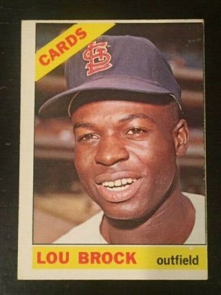 1966 Opc Baseball - Lou Brock - 125 - Sharp Looking Card Rare