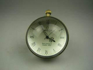 Chinese Old Brass Glass Pocket Watch Ball Clock Diameter 60mm