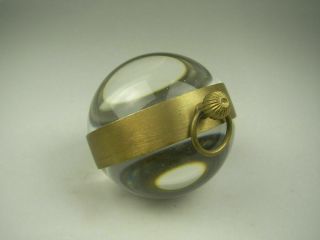 Chinese old brass glass pocket watch ball clock diameter 60mm 2