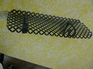 Vintage Mid Century Black Metal Wire Mesh Wall Shelf Bathroom Kitchen 13 3/4 " L
