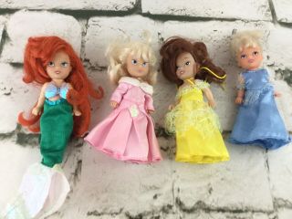 Vintage Disney Princess Baby Barbie Dolls Ariel Belle Aurora Cinderella