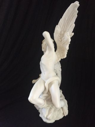 Lucifer Fallen Angel Statue Rare HTF Satan Design Toscano Paradise Lost Marble 3