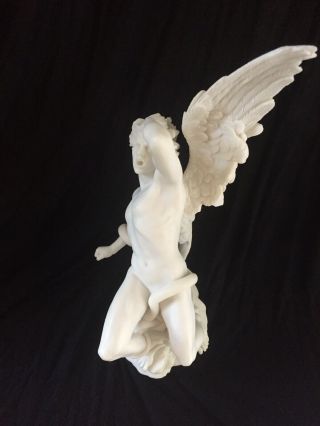 Lucifer Fallen Angel Statue Rare HTF Satan Design Toscano Paradise Lost Marble 5
