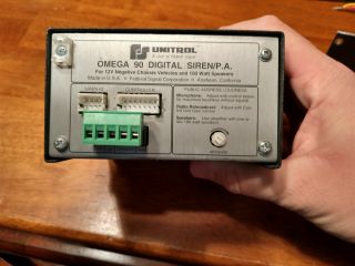 Rare Vintage Federal Signal Unitrol Omega 90 Siren System 100 100/200w 5