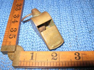 Rare Vintage Ww2 Us Army Issue Regulation Brass Whistle Usaaf Ditching Kit Ww1