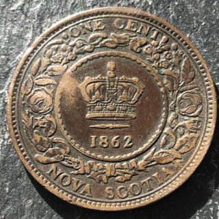 1862 Canada Nova Scotia One Cent.  Rare,