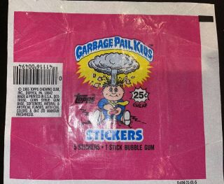 Garbage Pail Kids Series 1 Wax Pack Wrapper Rare 1985 Os1 No Cards Only Wrapper