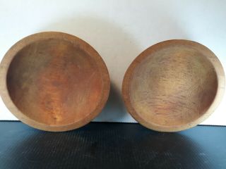 Vintage American Turned Wood Wooden Food Bowl Bowls Munising Michigan Usa
