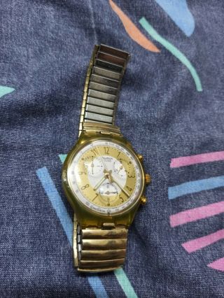 Swatch Chronograph Gold Color 1992 Swatch And