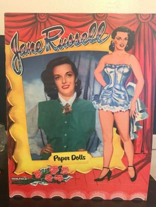 Vintage 1955 Jane Russell Paper Dolls Saalfield Un - Cut