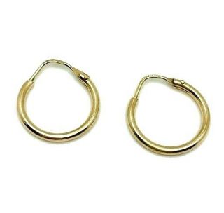 Cartier 18k Yellow Gold Rare Hoop Earrings With Hallmarks.  Vintage.