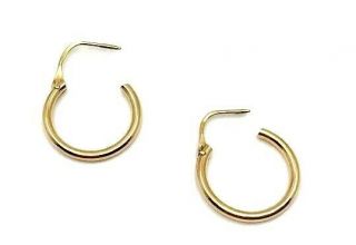 Cartier 18K Yellow Gold RARE Hoop Earrings With Hallmarks.  VINTAGE. 2