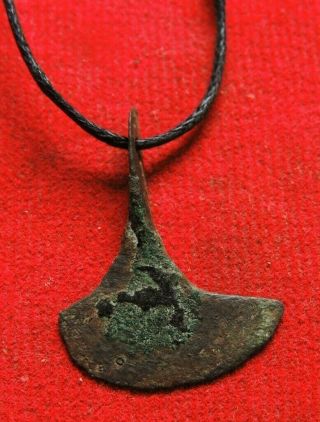 Ancient Bronze Roman Amulet Ax 2 - 4 Century