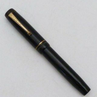Rare Vintage Parker Vacumatic Black Fountain Pen With 14k Gold Nib