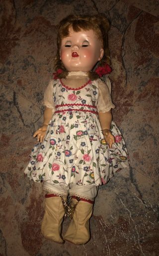Vintage/antique/collectable Ideal W 16 Crying Doll Baby 18 Inch Clothes