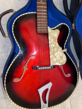 Extremely RARE GORGEOUS 1960’s PANaramic Archtop Acoustic Guitar - Made in Germany 2