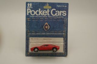 Vintage Tomica Pocket Cars Maserati Merak Rare Red Ital Design Tomy 1981 Great