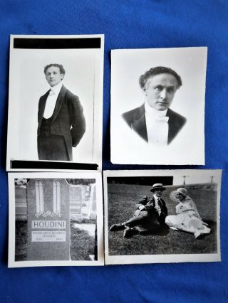 4 Rare Houdini Magic Escapes Escapism Artist Handcuffs Padlock Photographs Photo