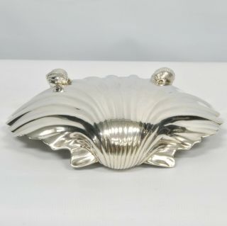 RARE Vintage Sterling Silver TIFFANY & Co.  Scalloped Footed Sea Shell Dish Bowl 4
