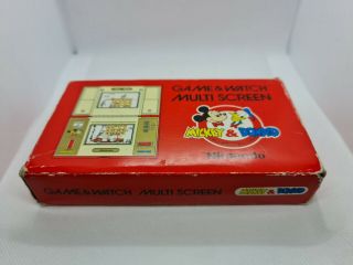 Nintendo Game & Watch Mickey & Donald Boxed Handheld Console Battery Japan Rare