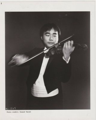Yousuf Karsh Cho - Liang Lin Violinist Rare Vintage C.  1980s Press Photo