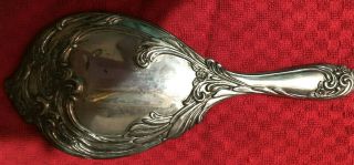 Antique Art Nouveau Silver Hand Held Mirror 1904