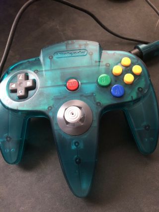 Nintendo 64 N64 Ice Blue Funtastic Controller (rare Benchmarks) Tight Stick Oem