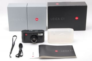 【near,  In Box】leica C1 Rare Black Film Camera Elmar 38 - 105mm Japan 1513